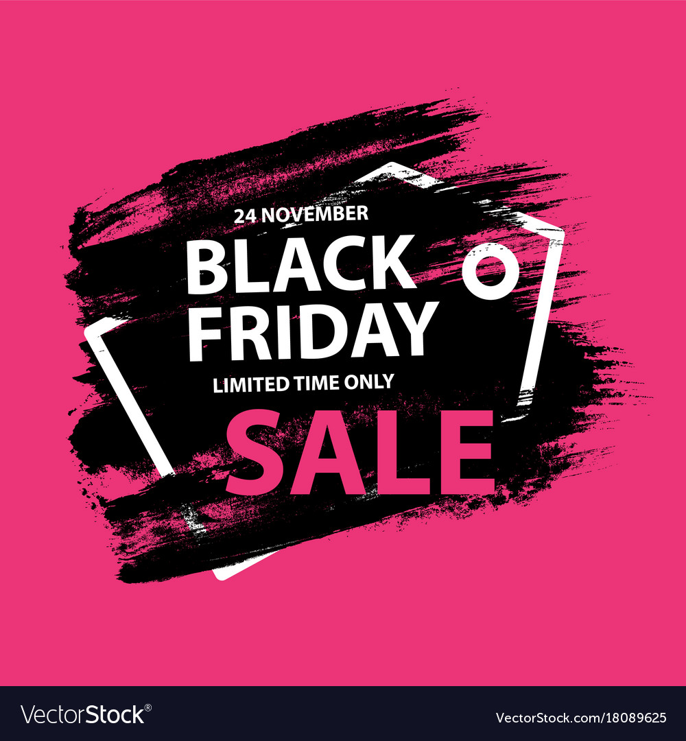 Black friday sale banner Royalty Free Vector Image