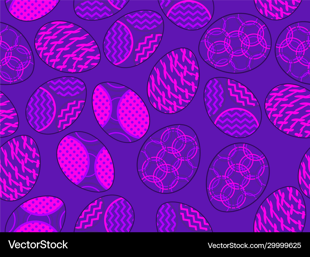 Easter eggs seamless pattern happy festive Vector Image