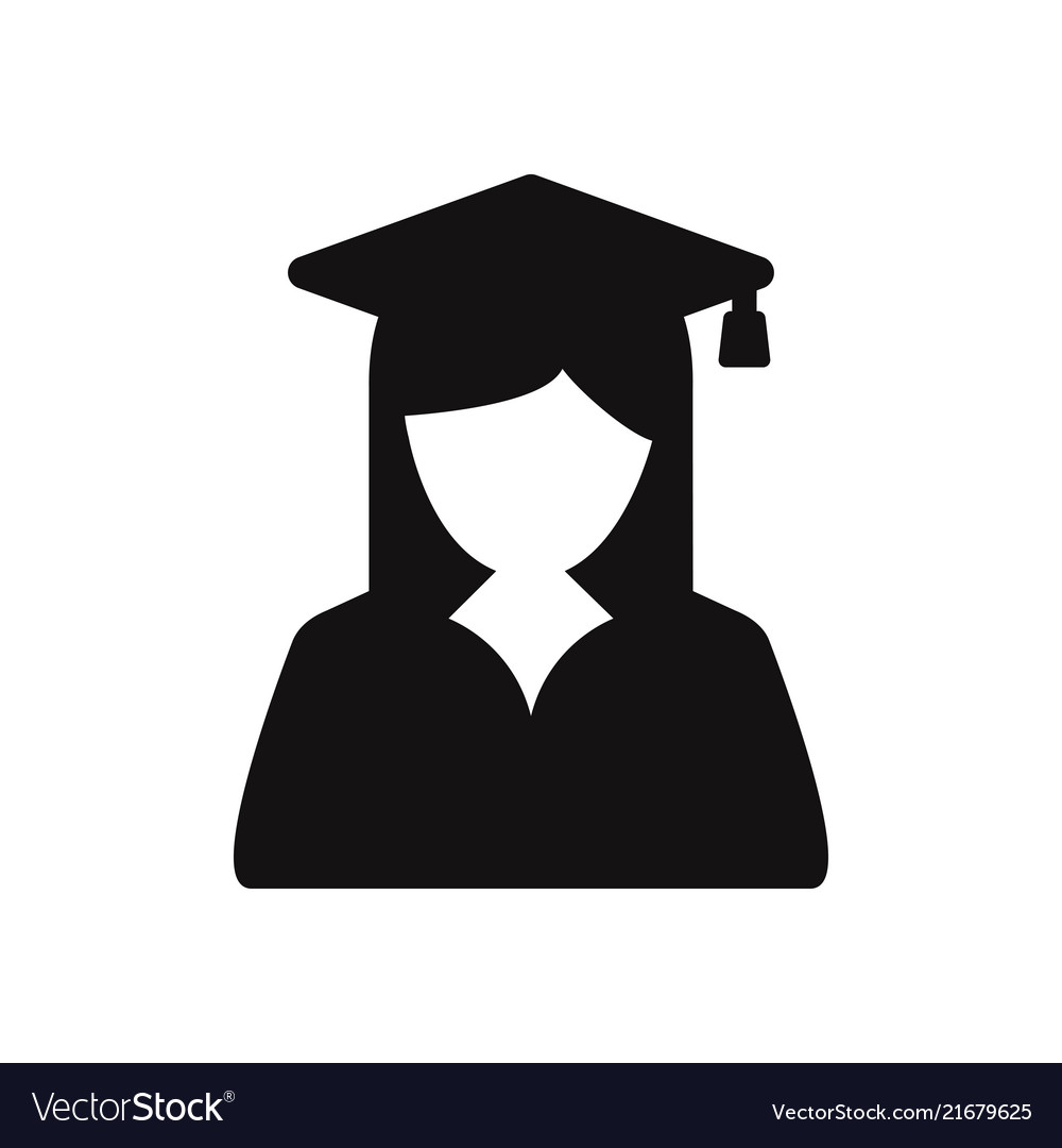 Download Female graduate student icon Royalty Free Vector Image