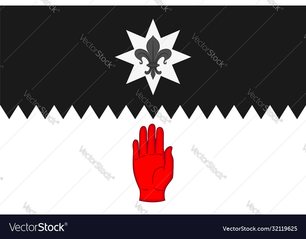 Flag county tyrone in ulster ireland