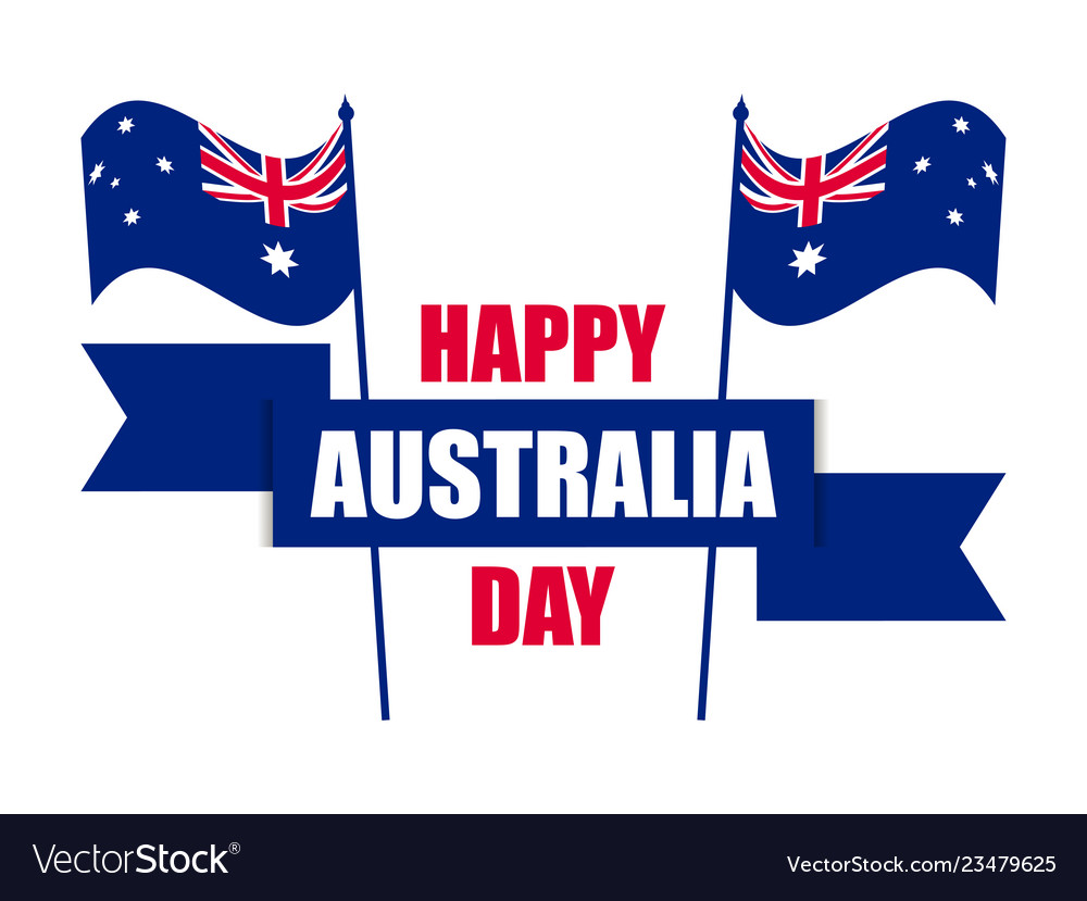 Happy australia day 26th january greeting card