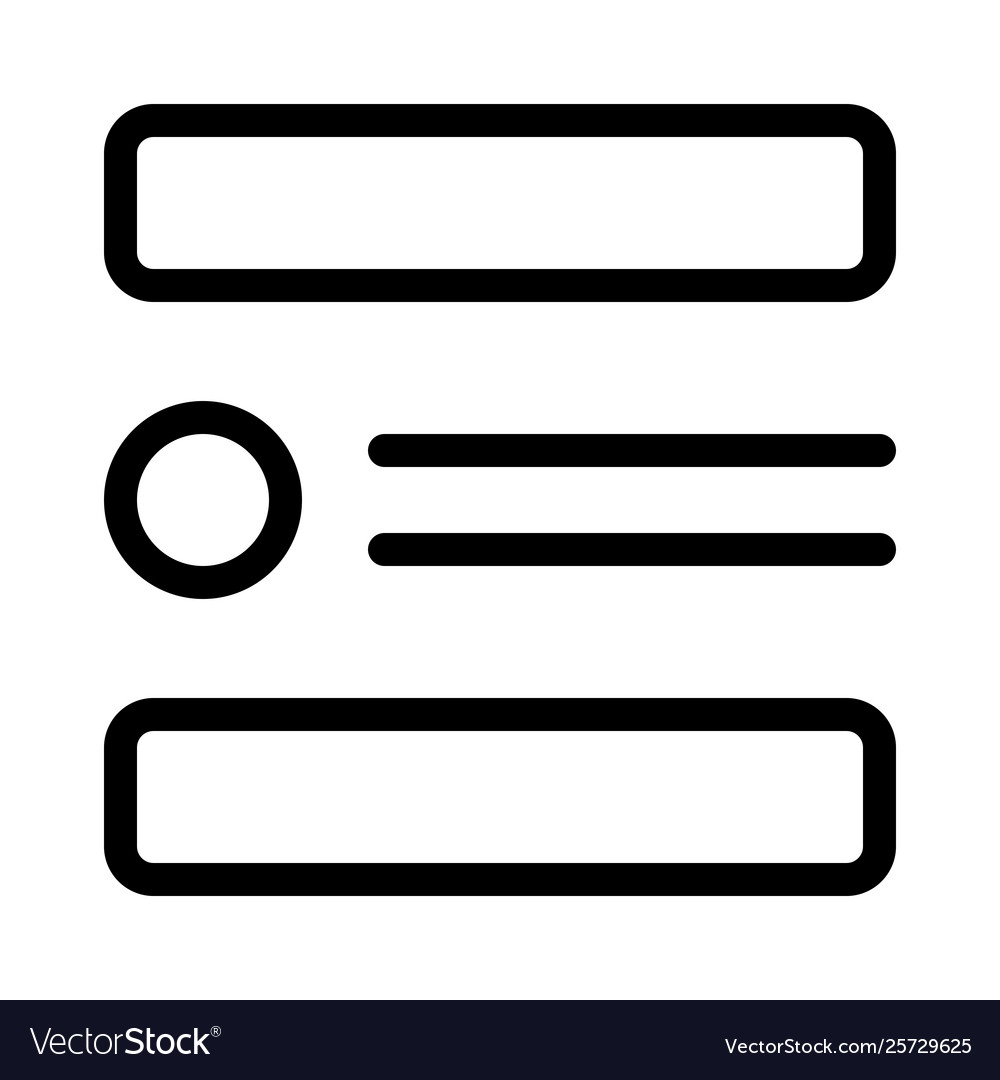 Hard frame different shape and sizes round bar vector image Hard frame different shape and sizes round bar