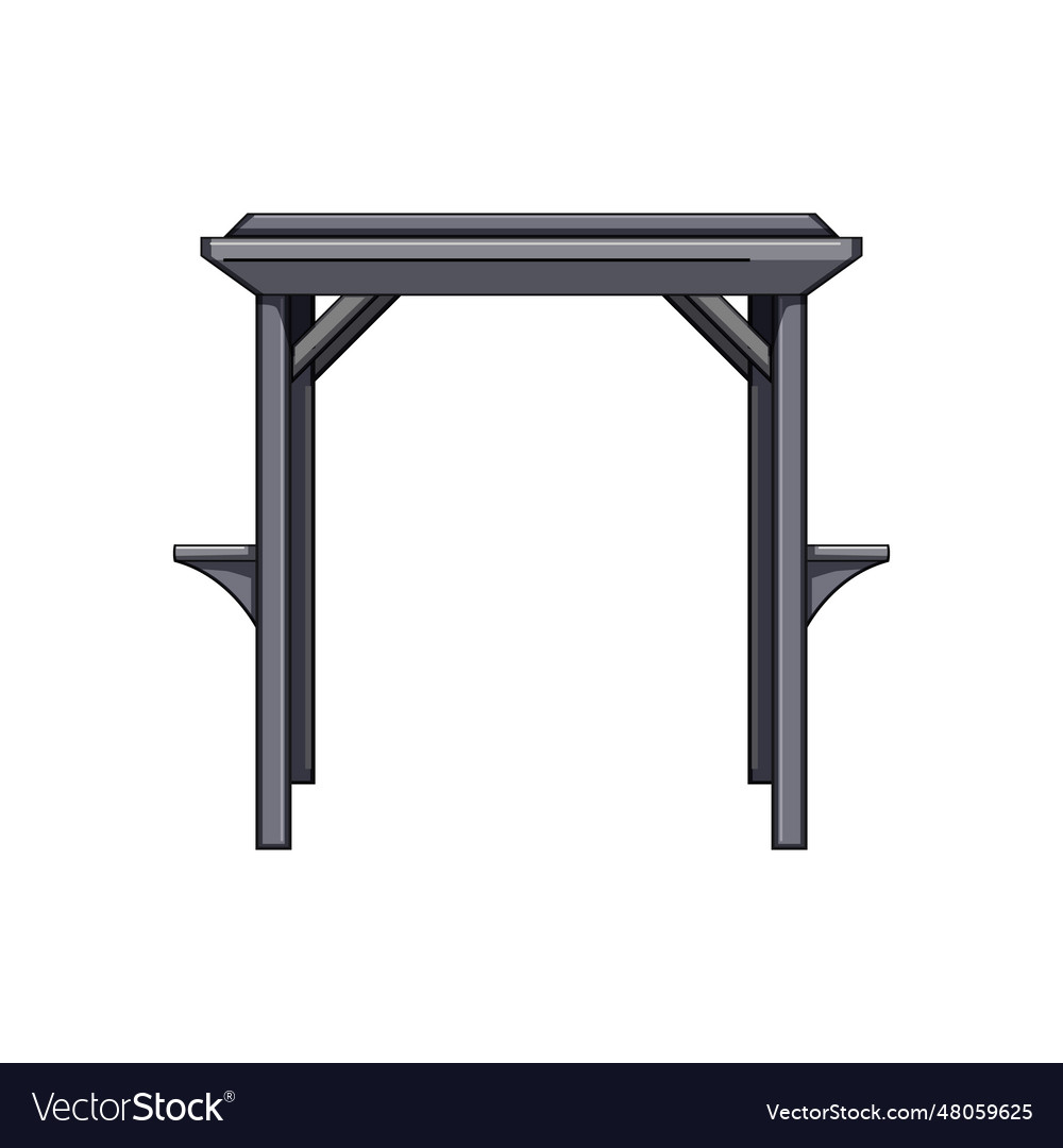 Haus Pergola Terrasse Cartoon vector image Haus Pergola Terrasse Cartoon