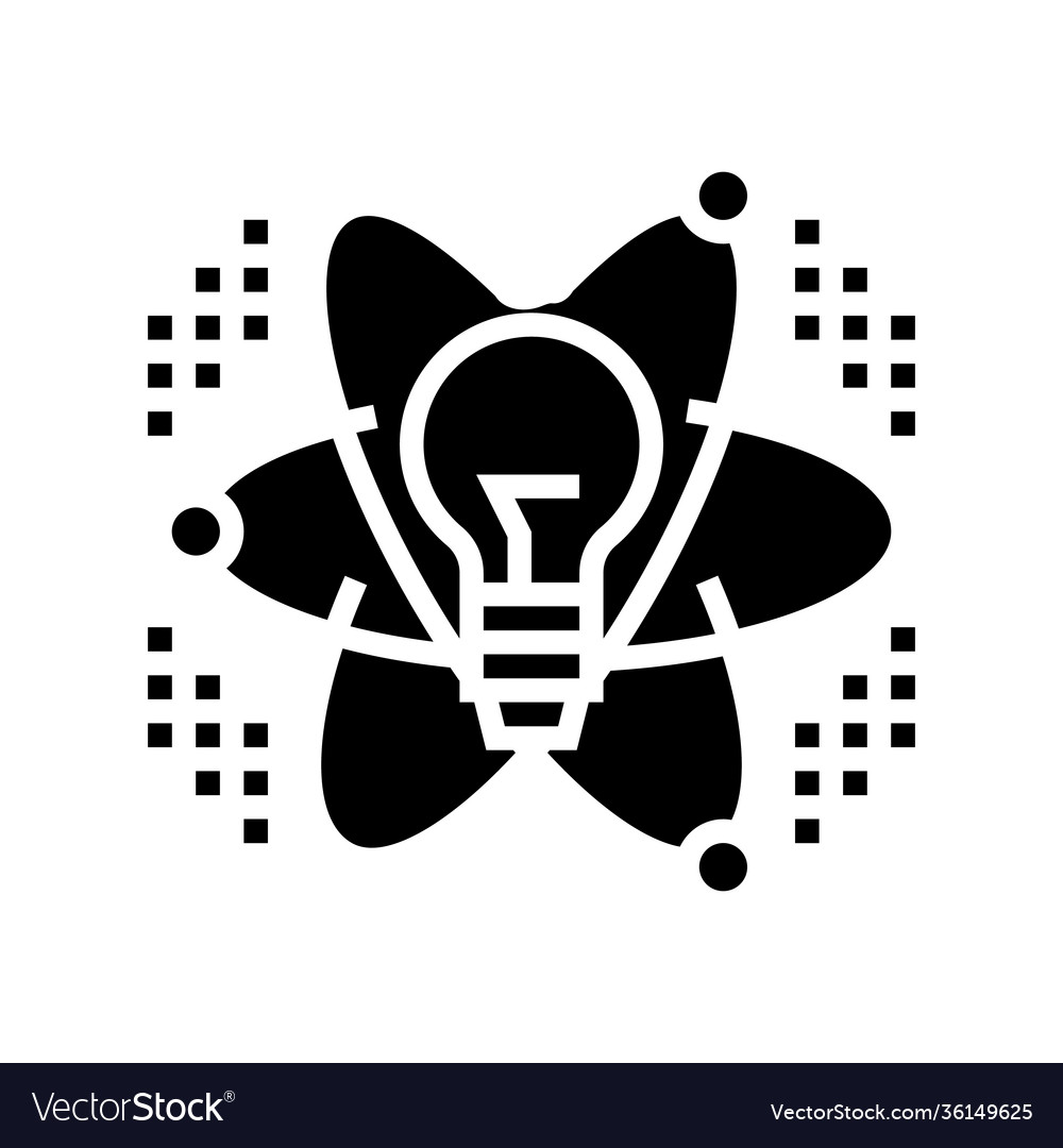 Idea and realization neural network glyph icon