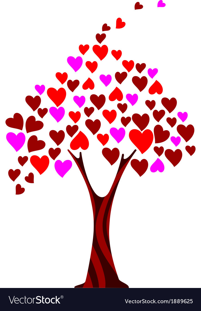 Download Love tree Royalty Free Vector Image - VectorStock