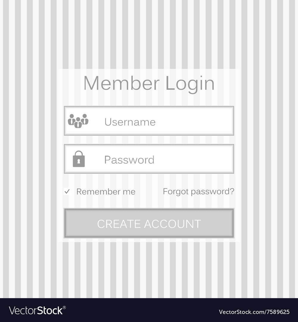 Mobile user ui kit form interface for web