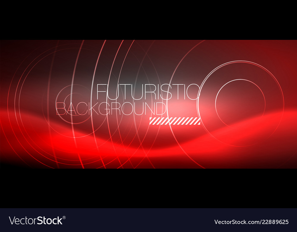 Neon circles abstract background shiny lines