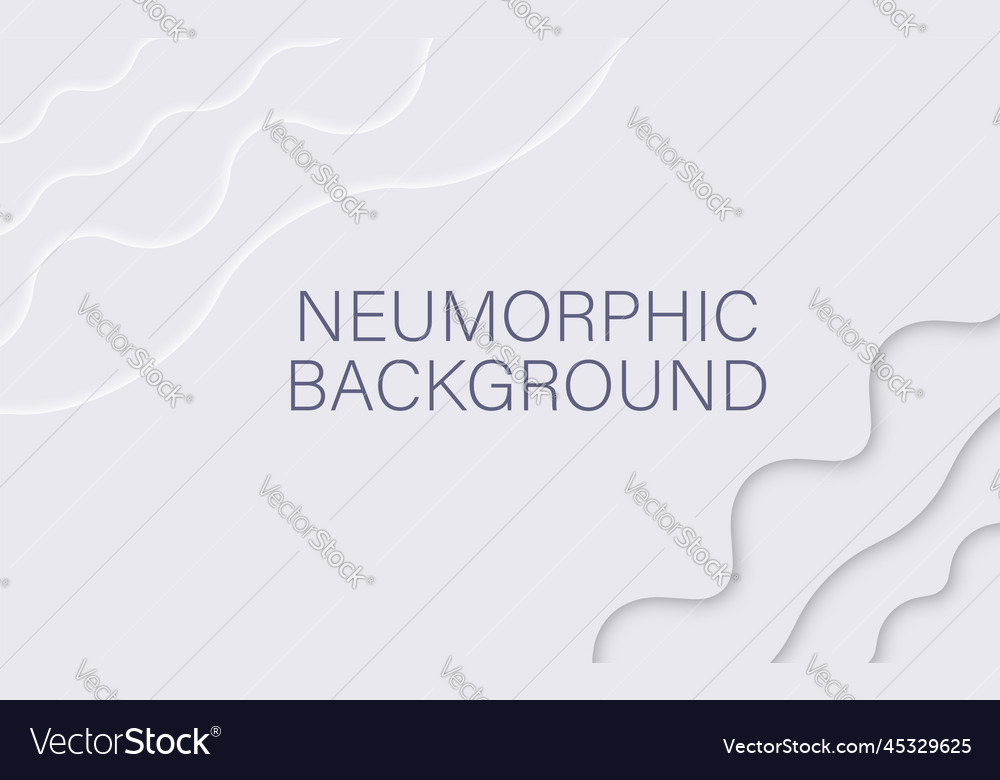 Neumorphic pattern with wavy layers abstract vector image Neumorphic pattern with wavy layers abstract