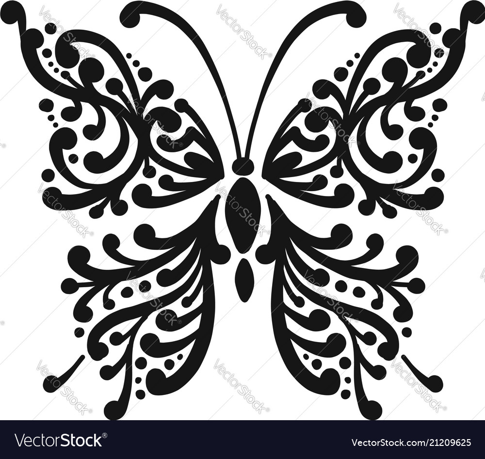 Ornate butterfly for your design Royalty Free Vector Image