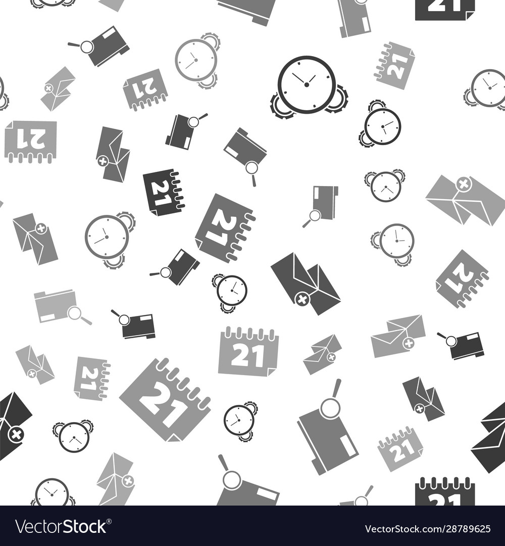 Set time management search concept with folder Vector Image Set time management search concept with folder