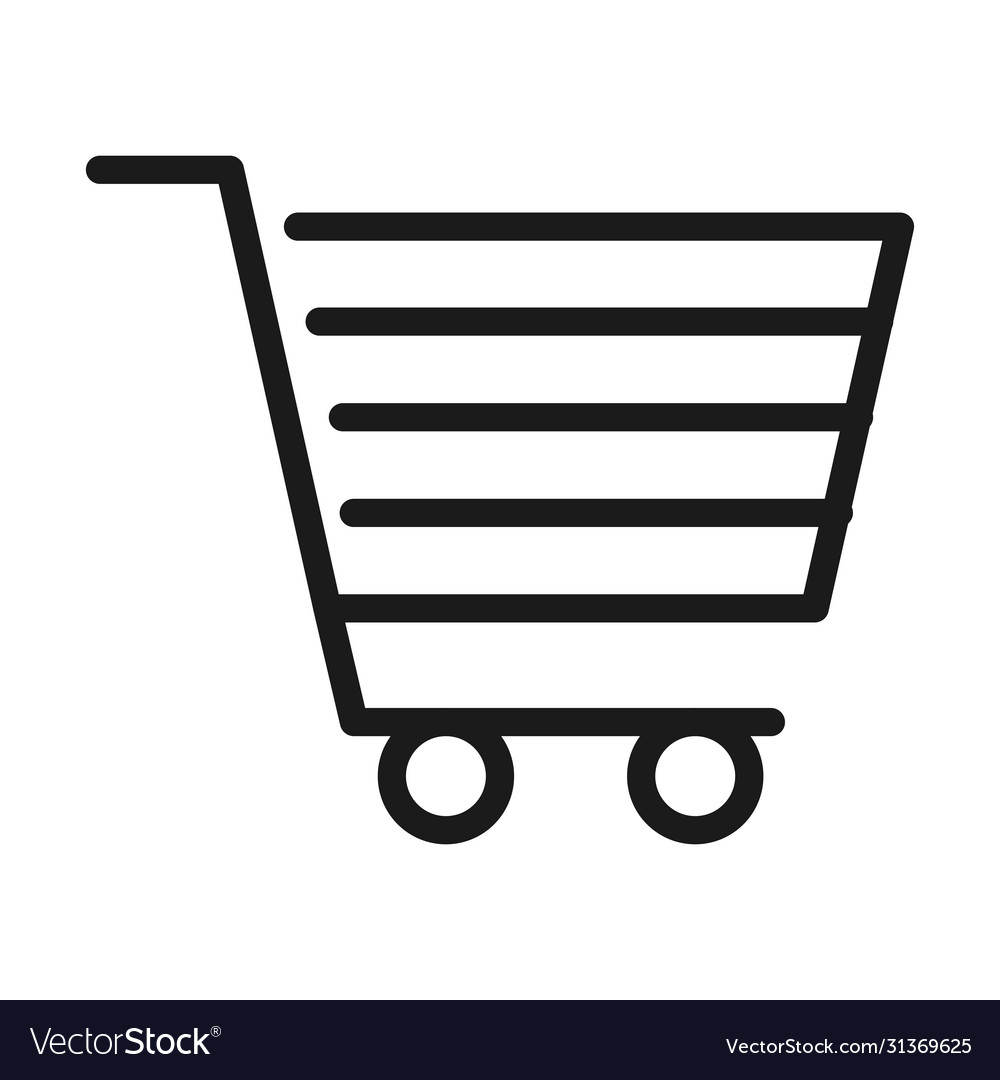 Shopping cart icon line style