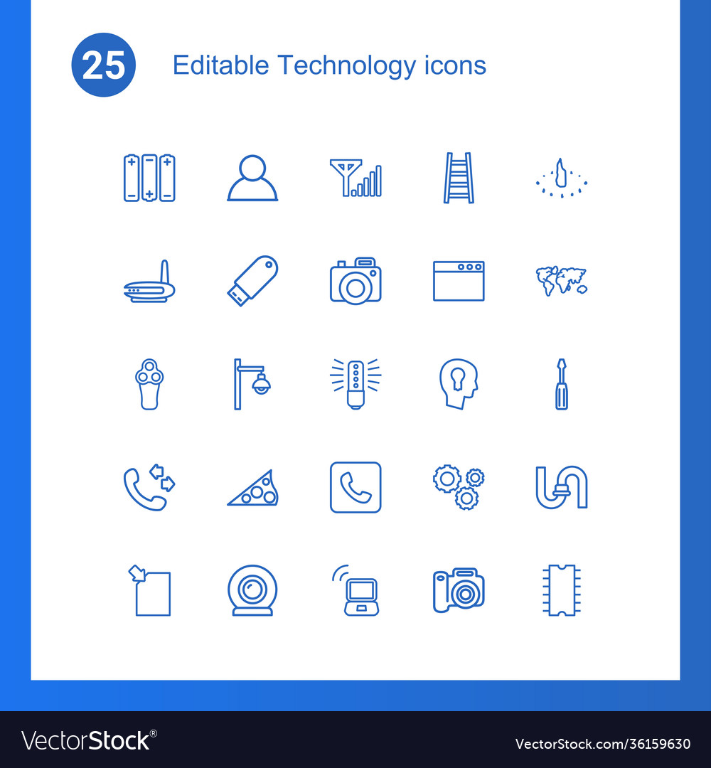 25 technology icons