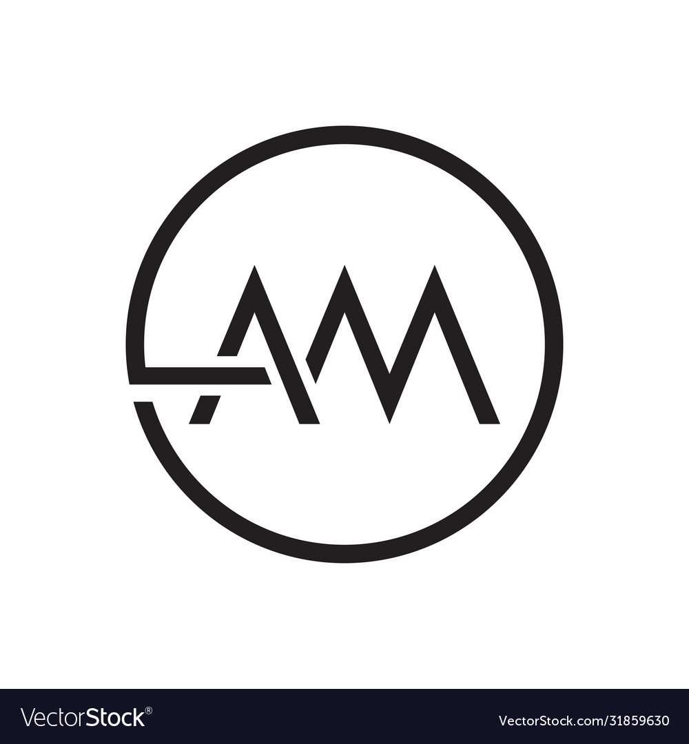 A m circle lines design Royalty Free Vector Image