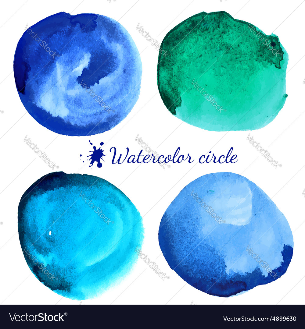 Beautiful watercolor circle elements