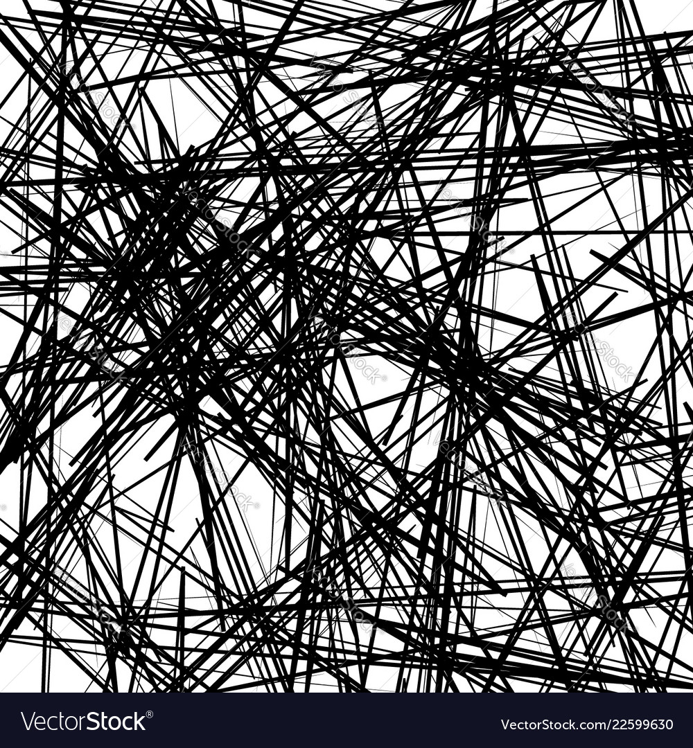 Chaotic texture with zigzag lines rough random vector image Chaotic texture with zigzag lines rough random