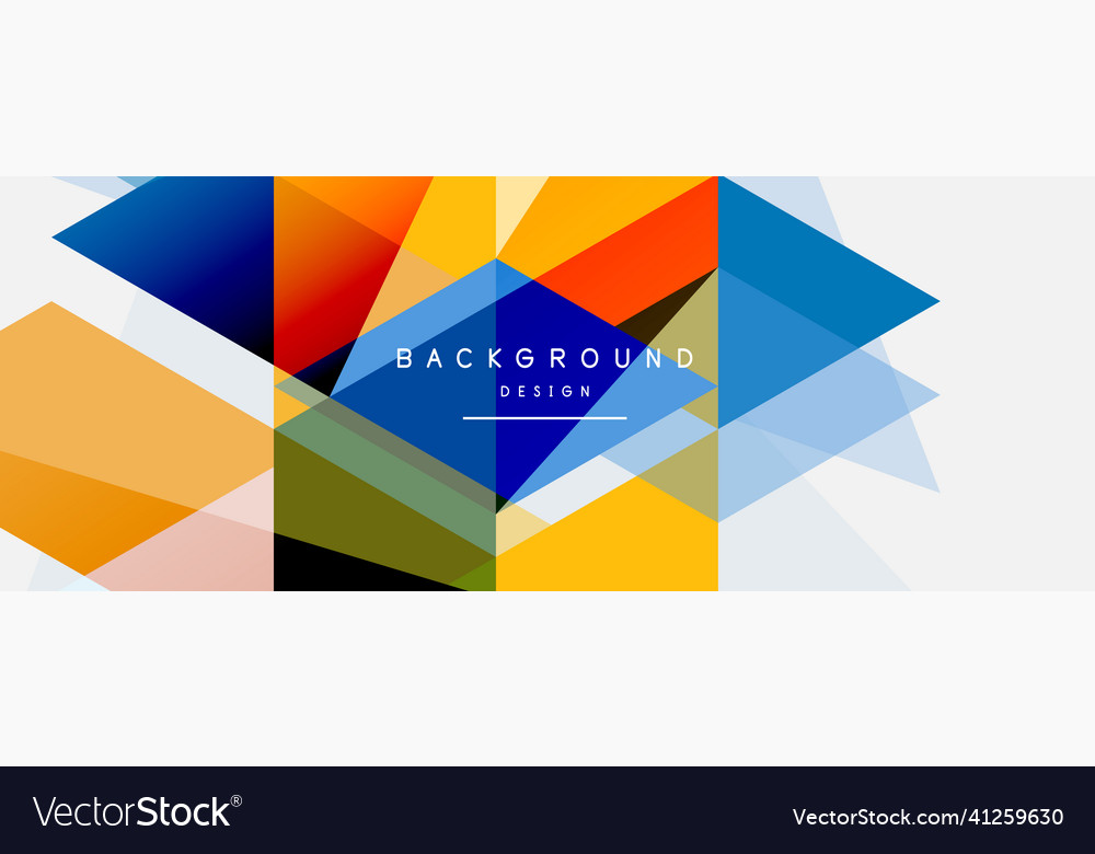 Color triangles composition geometric abstract Vector Image