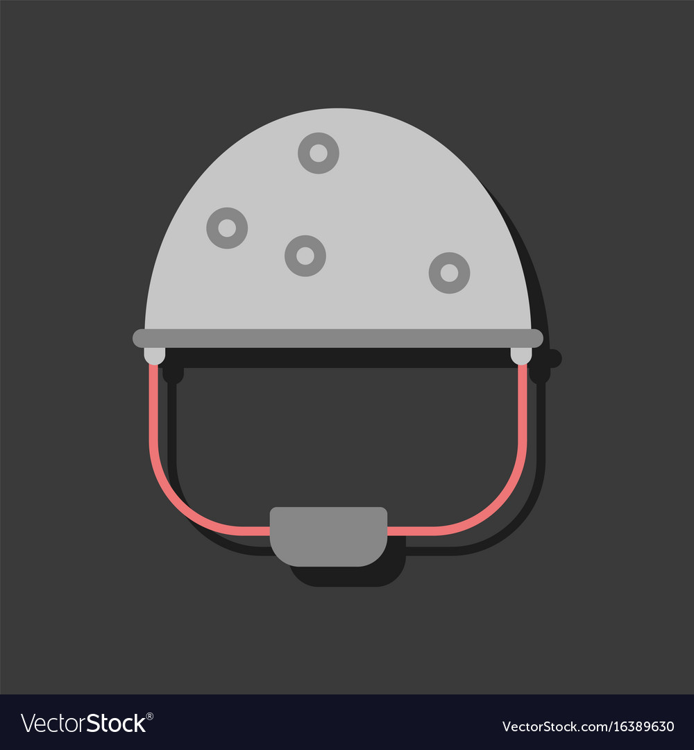 Flat icon design collection helmet with bullet