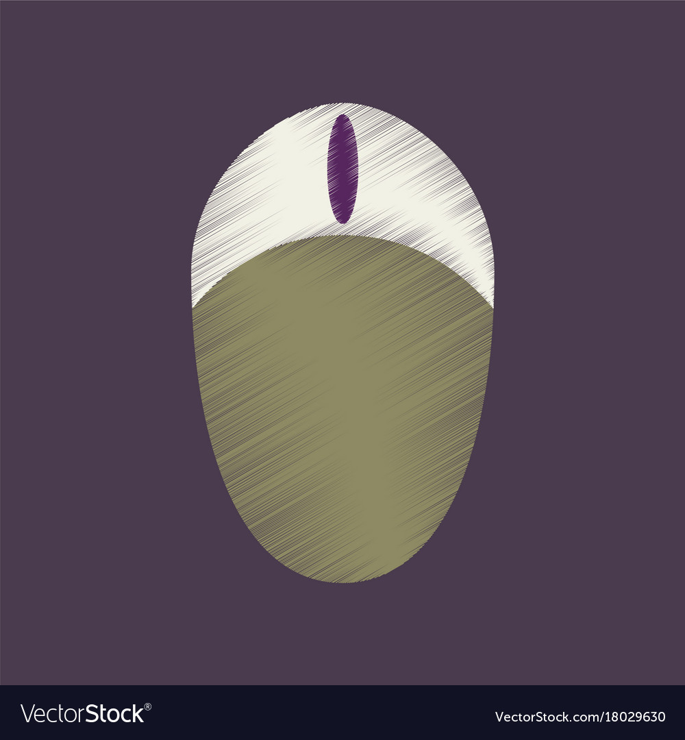Flat shading style icon computer mouse