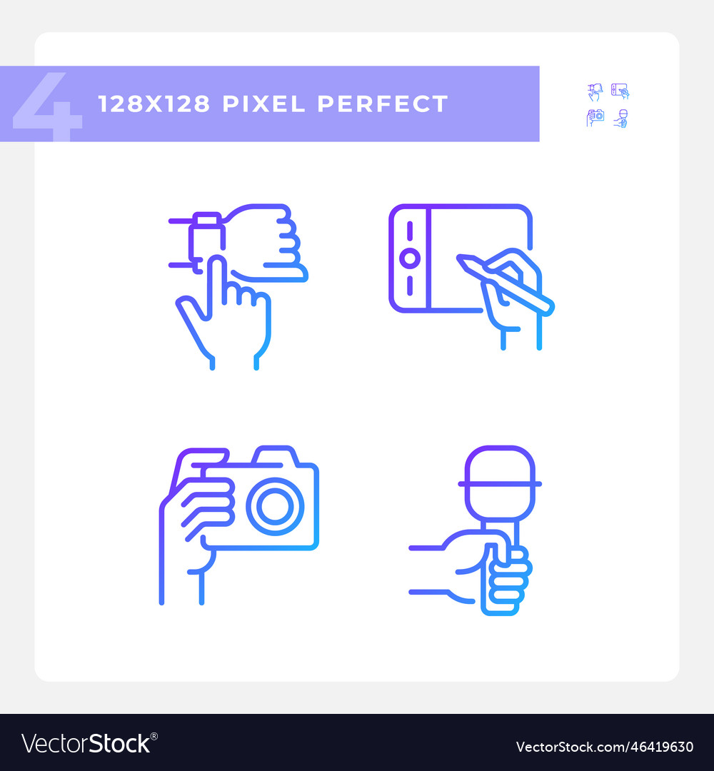 Hands with different devices pixel perfect vector image Hands with different devices pixel perfect