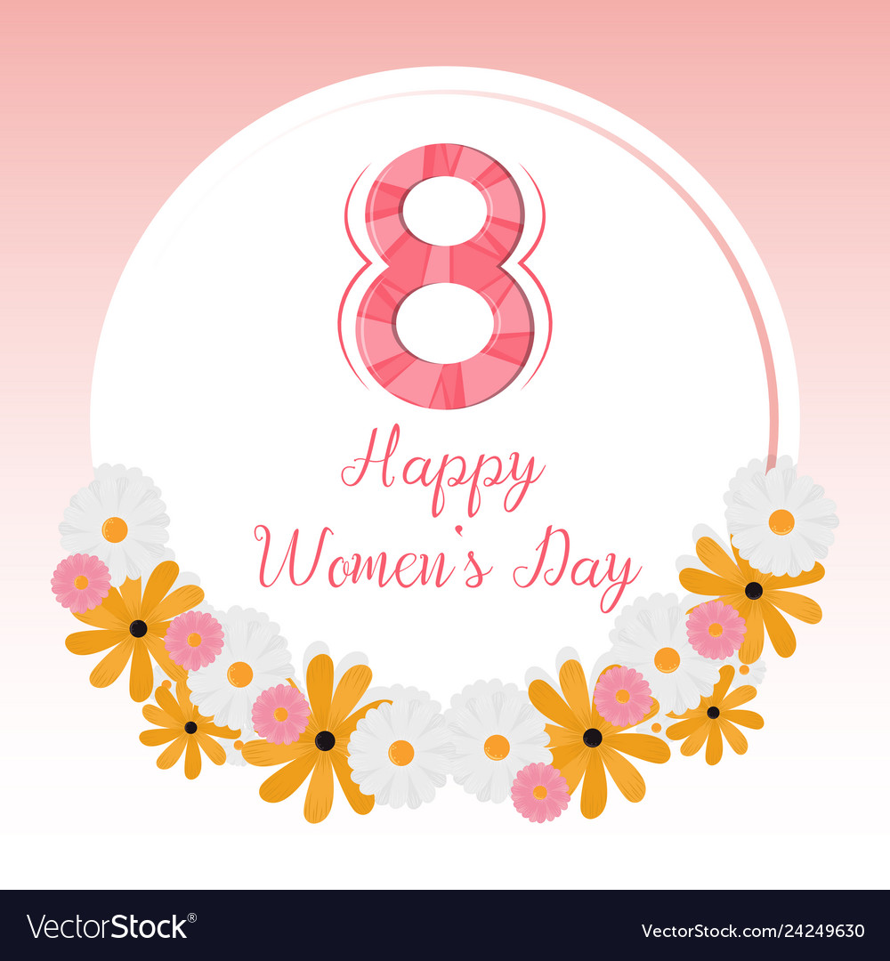 Happy women day Royalty Free Vector Image - VectorStock