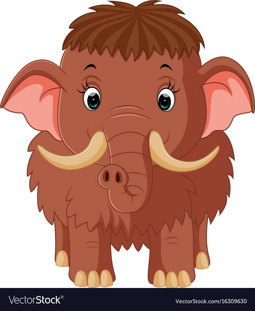 Mammoth cartoon Royalty Free Vector Image - VectorStock