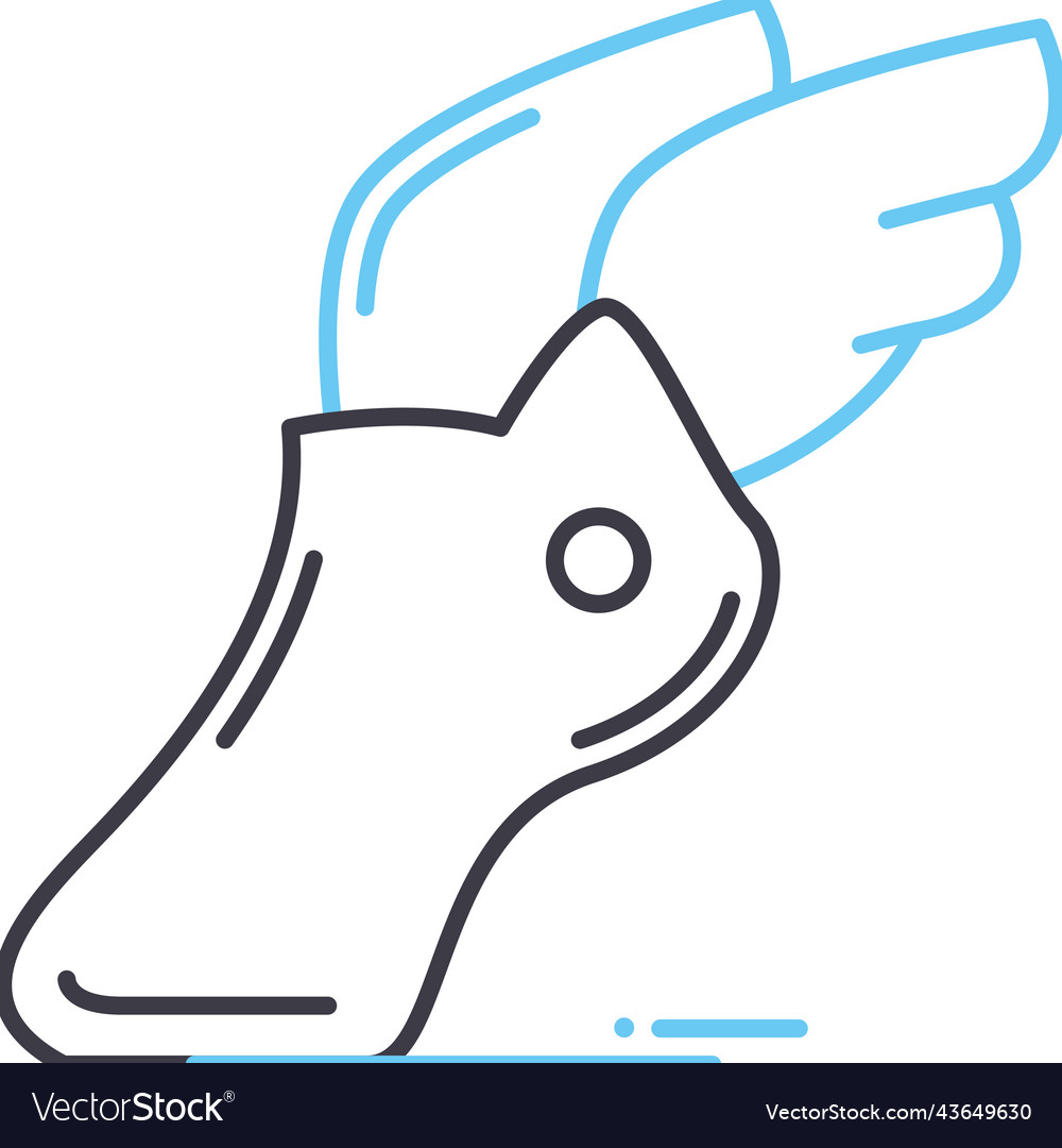 Running fast line icon outline symbol vector image Running fast line icon outline symbol