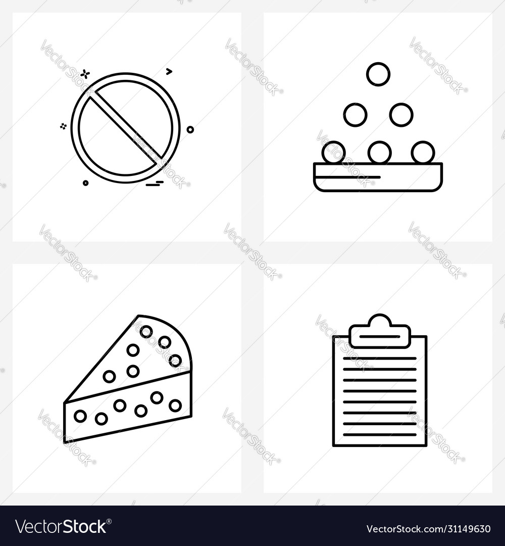 Set 4 universal line icons not allowed