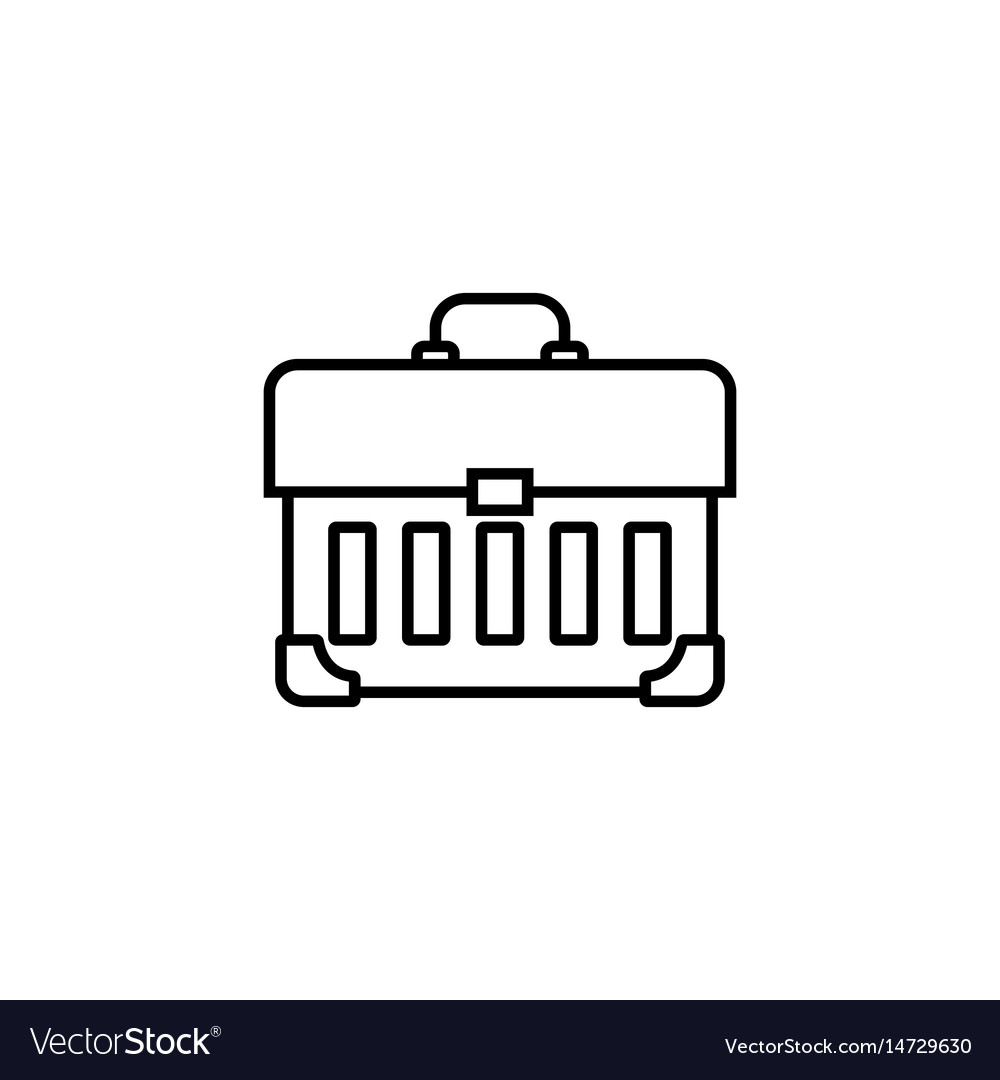 Tool box line icon build repair elements