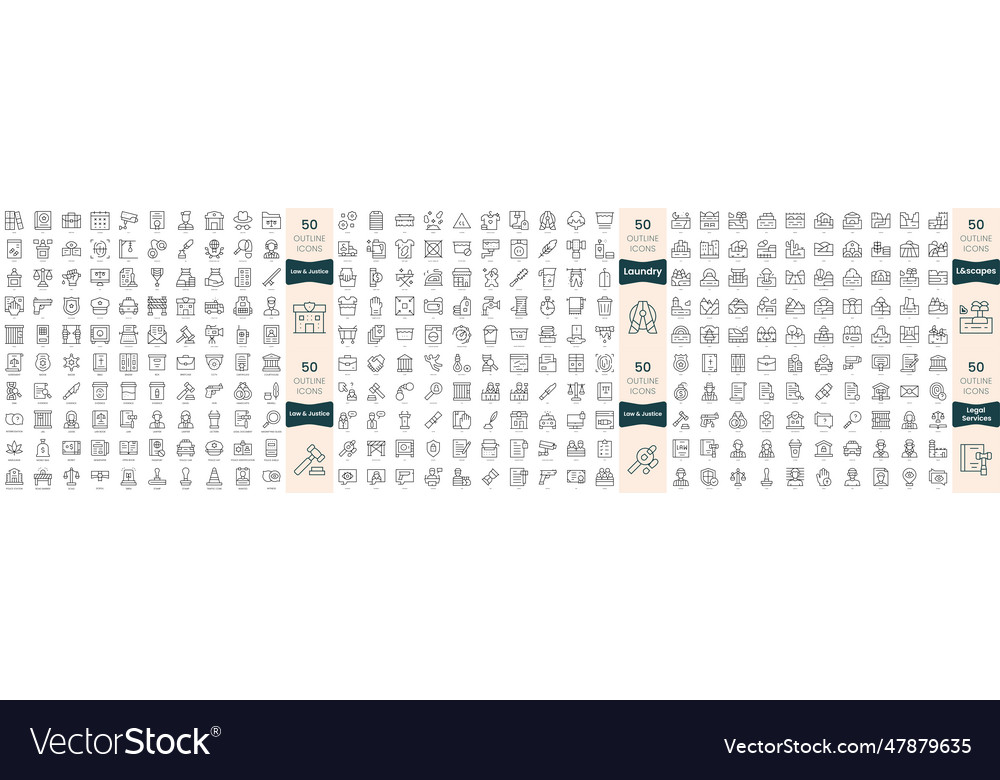300 thin line icons bundle in this set include Vector Image 300 thin line icons bundle in this set include