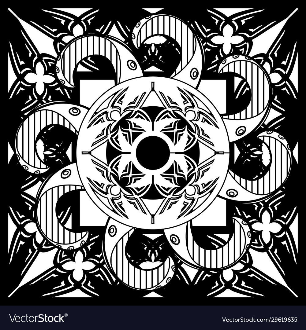 Abstract motif with gothic tracery and tentacles Vector Image Abstract motif with gothic tracery and tentacles