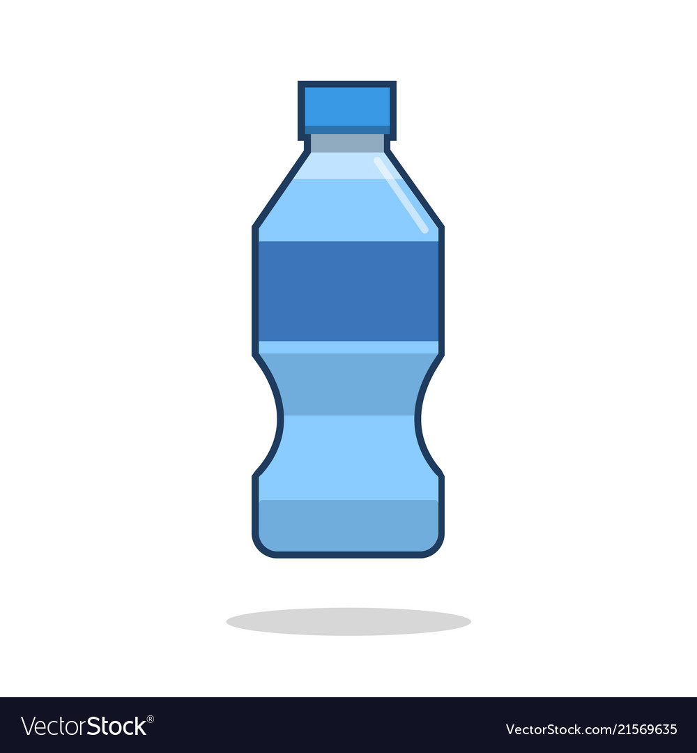 Bottle of water icon in flat style isolated Vector Image