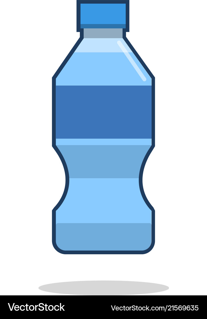 Bottle water icon in flat style isolated on Vector Image