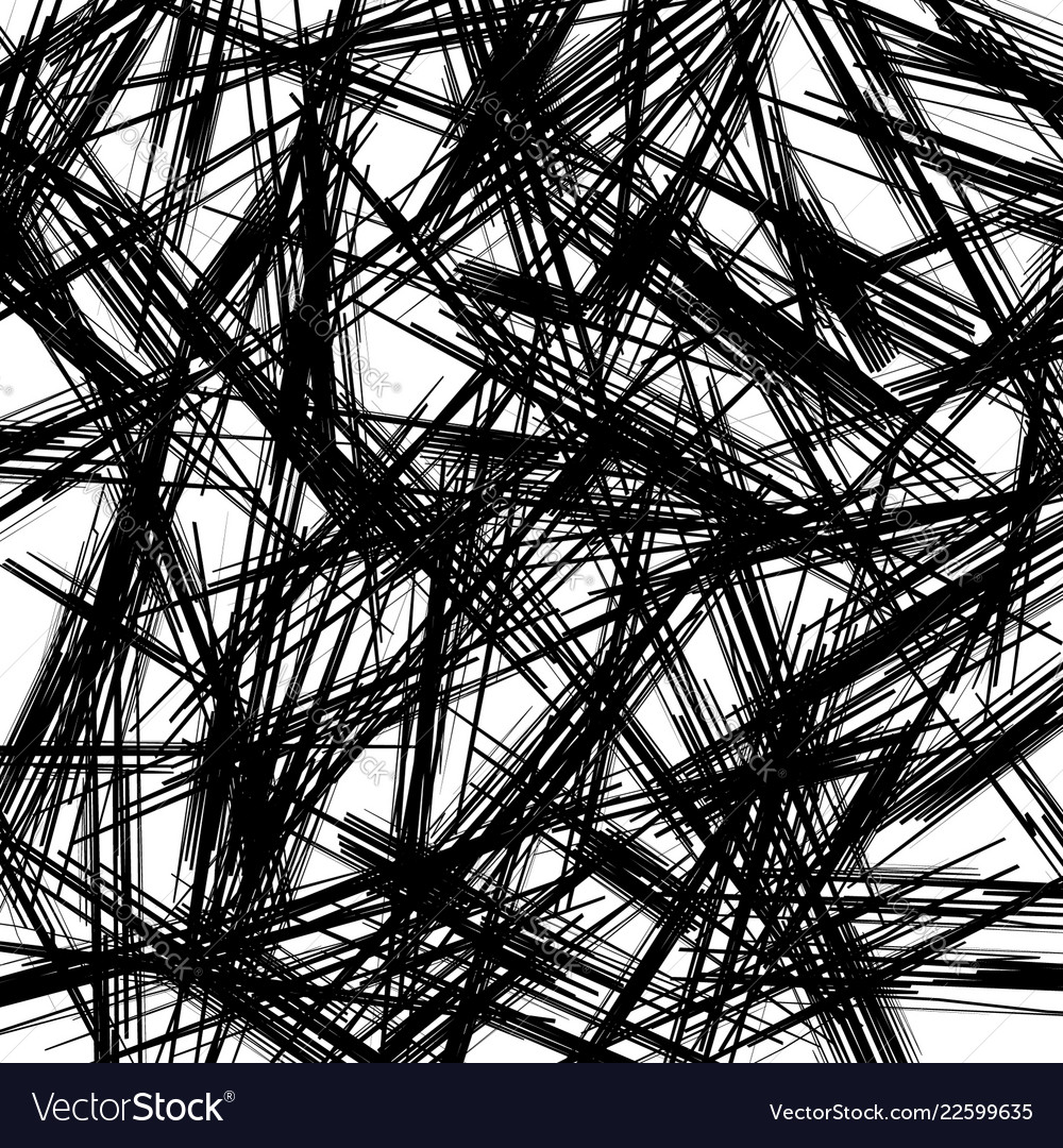 Chaotic texture with zigzag lines rough random vector image Chaotic texture with zigzag lines rough random