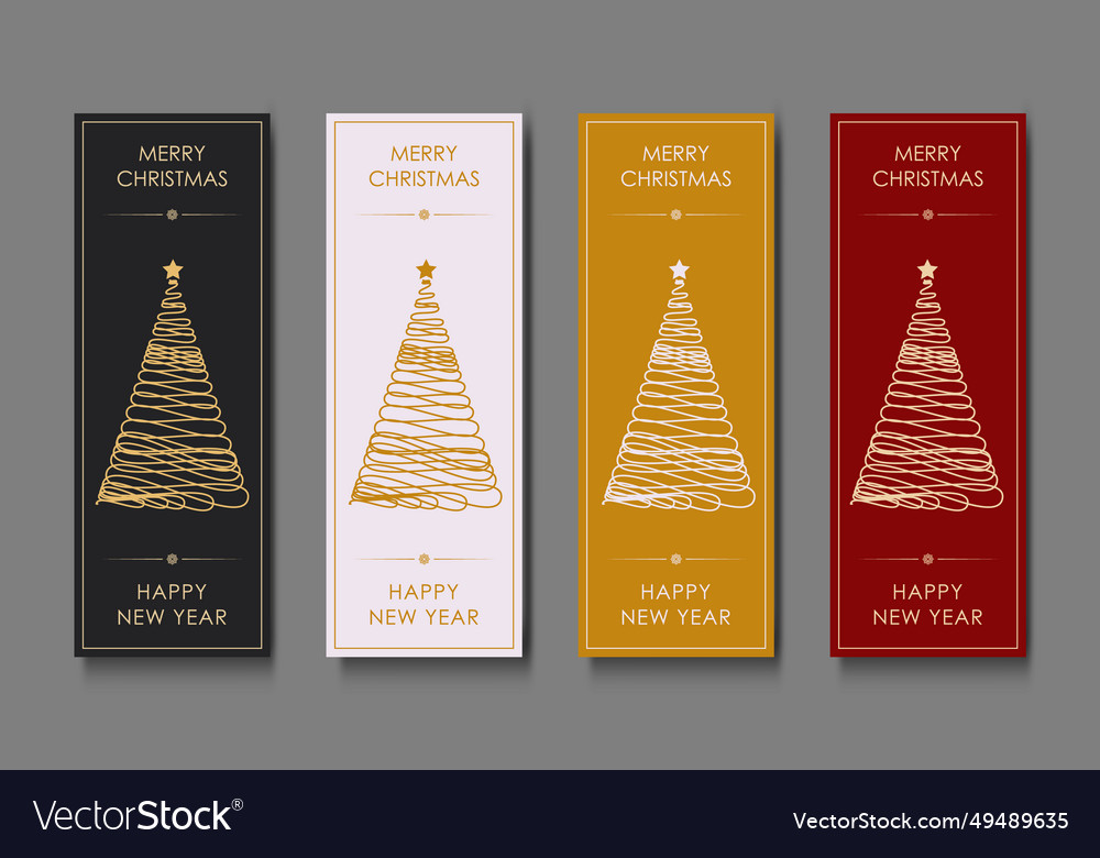 Christmas and new year a set of templates Vector Image