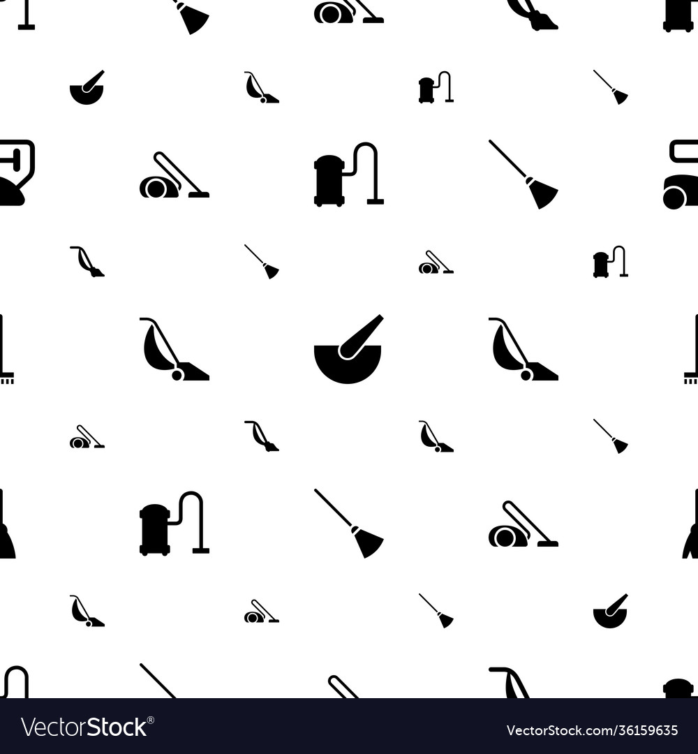 Cleanup icons pattern seamless white background