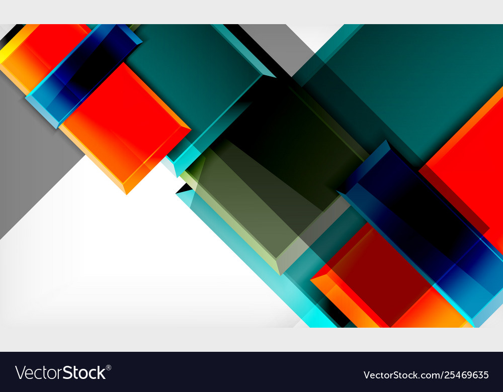 Colorful square and rectangle blocks background Vector Image Colorful square and rectangle blocks background