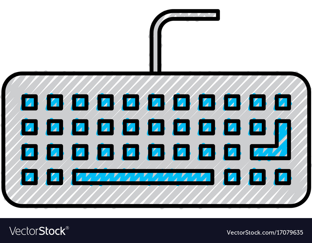 Computer keyboard isolated icon