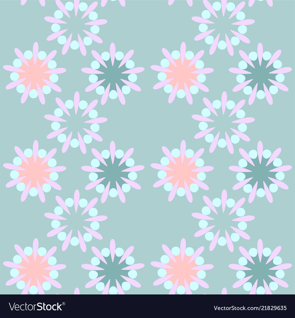 Cute seamless pattern in retro style round shapes