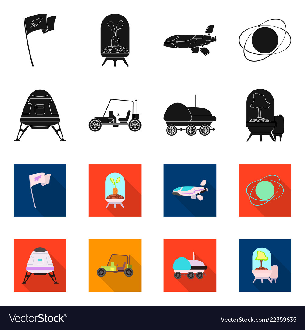 Design of mars and space sign collection vector image Design of mars and space sign collection