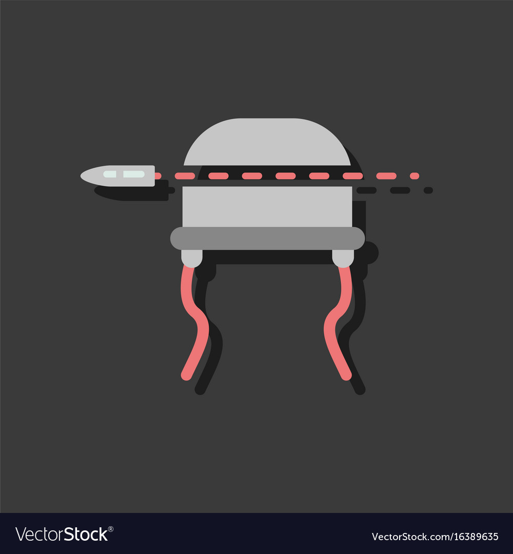 Flat icon design collection bullet pierced