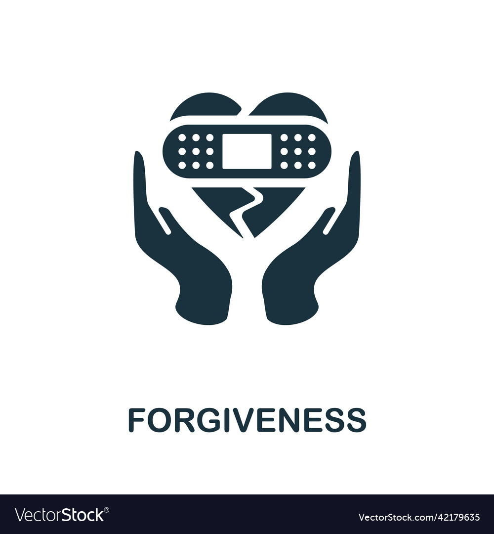 Forgiveness icon simple element from social vector image Forgiveness icon simple element from social