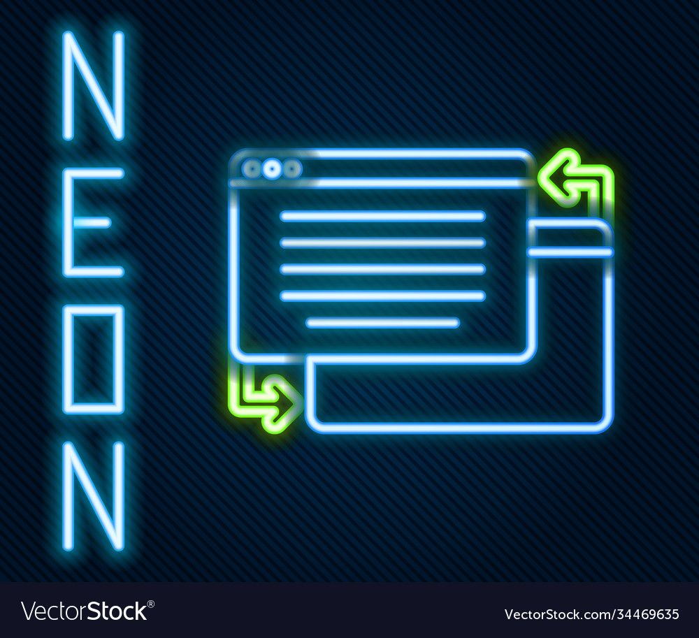 Glowing neon line ui or ux design icon isolated