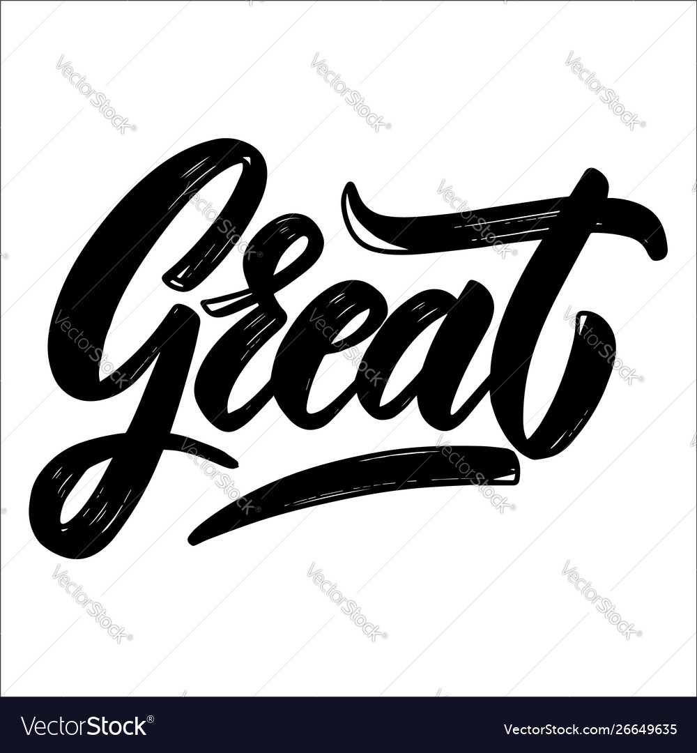 Great lettering phrase on light background design Vector Image great-lettering-phrase-on-light-background-design-vector-image