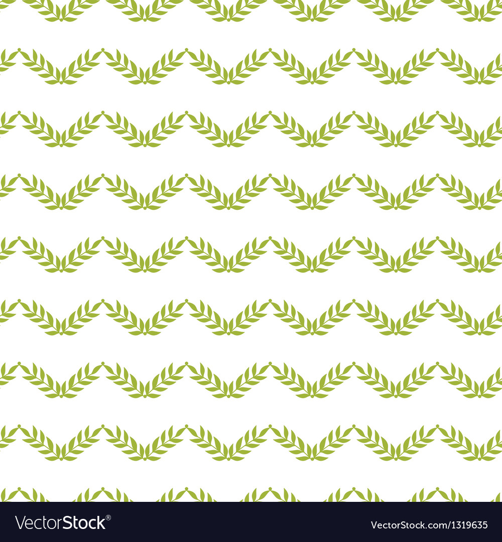 Green leaves chevron seamless pattern background