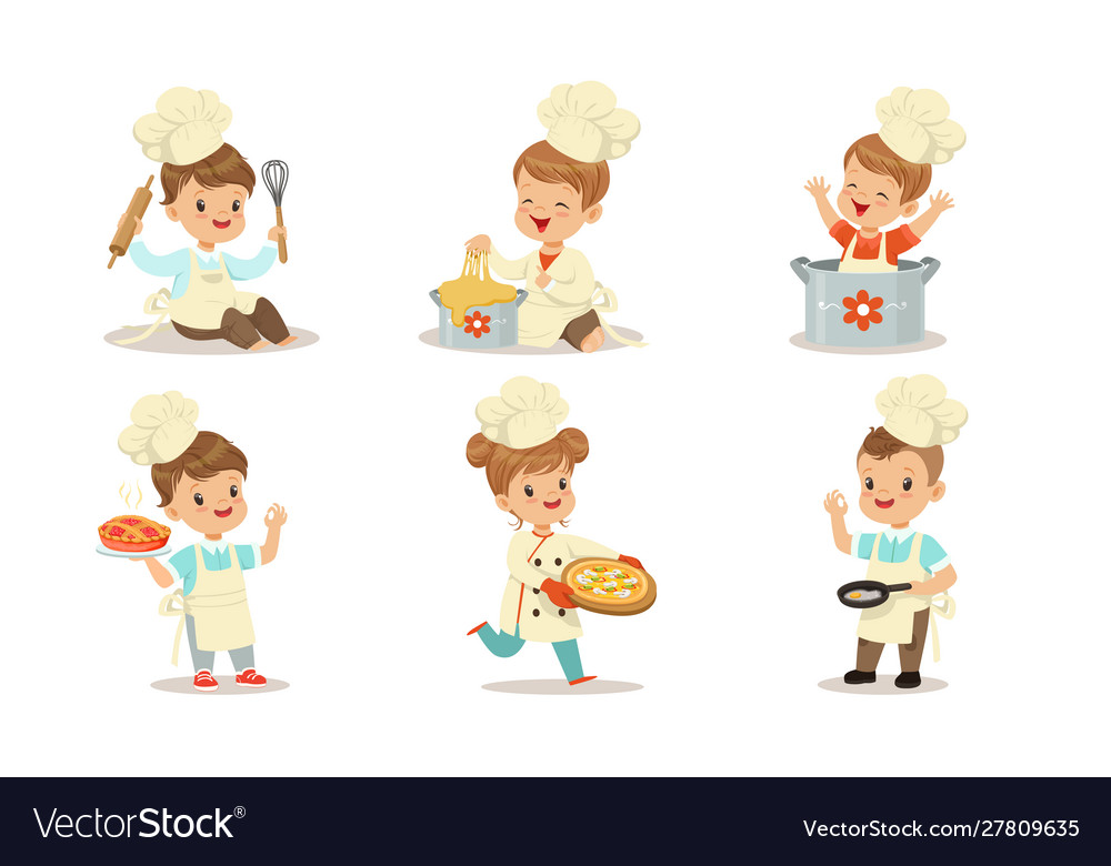Glückliche Kleinkinder Kochen