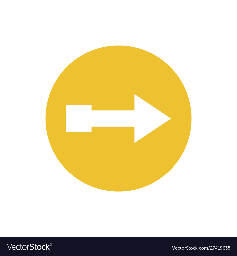 Icon arrow button in color circle