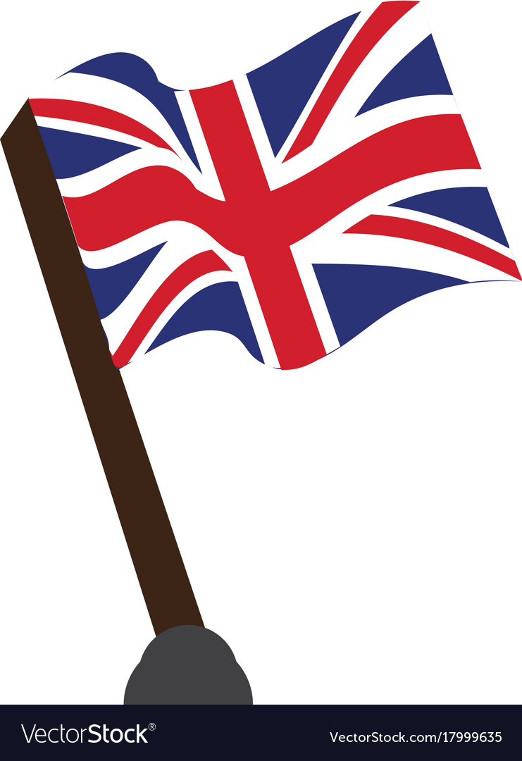 Isolated flag of the united kingdom