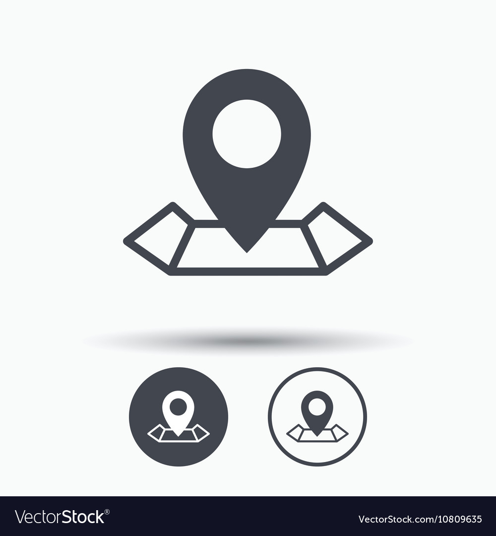 Location icon map pointer sign