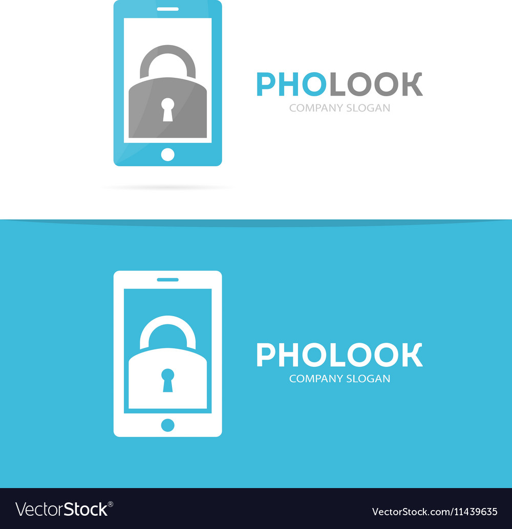 Lock and phone logo combination padlock