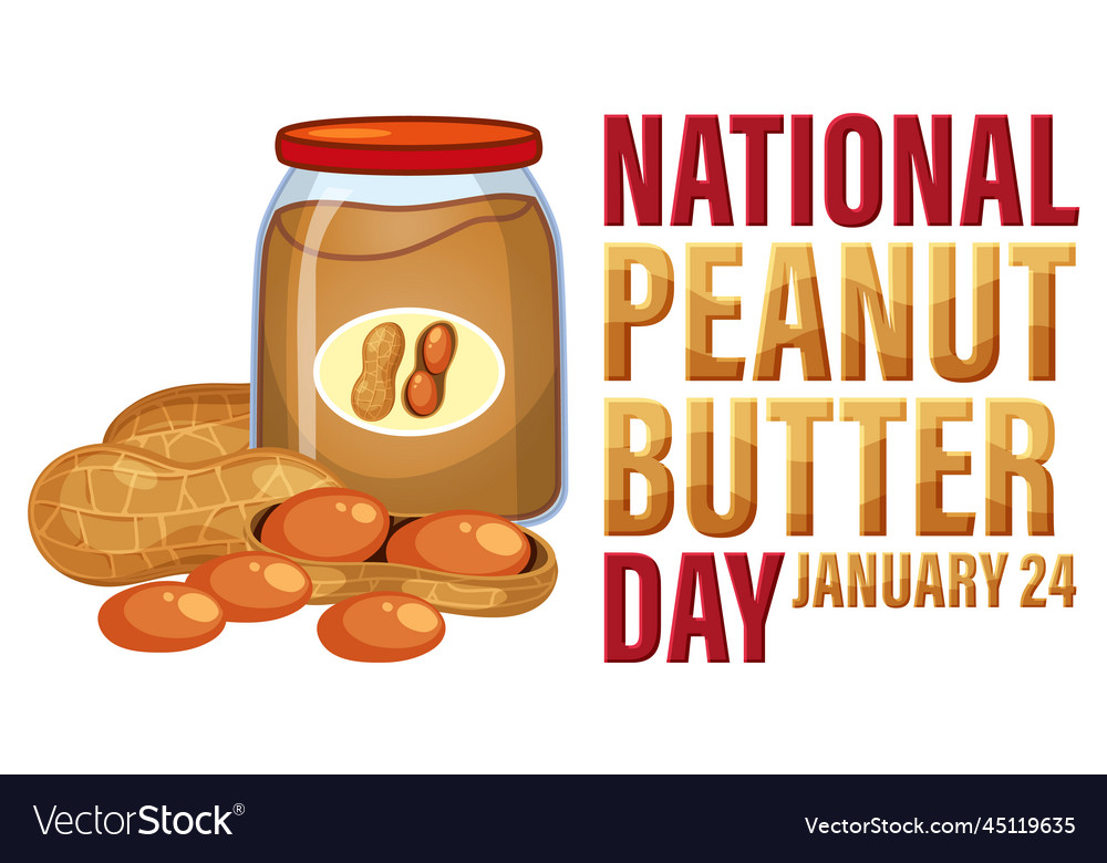 National peanut butter day banner design Vector Image